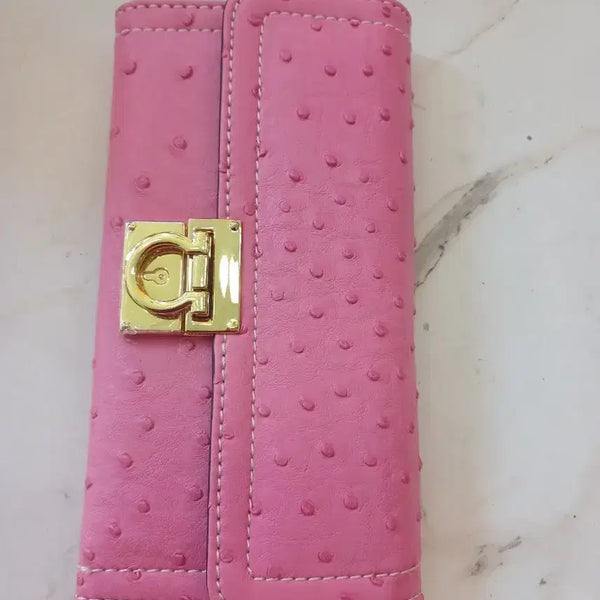 [BUNJANG] Ostrich Leather Long Wallet / 장지각