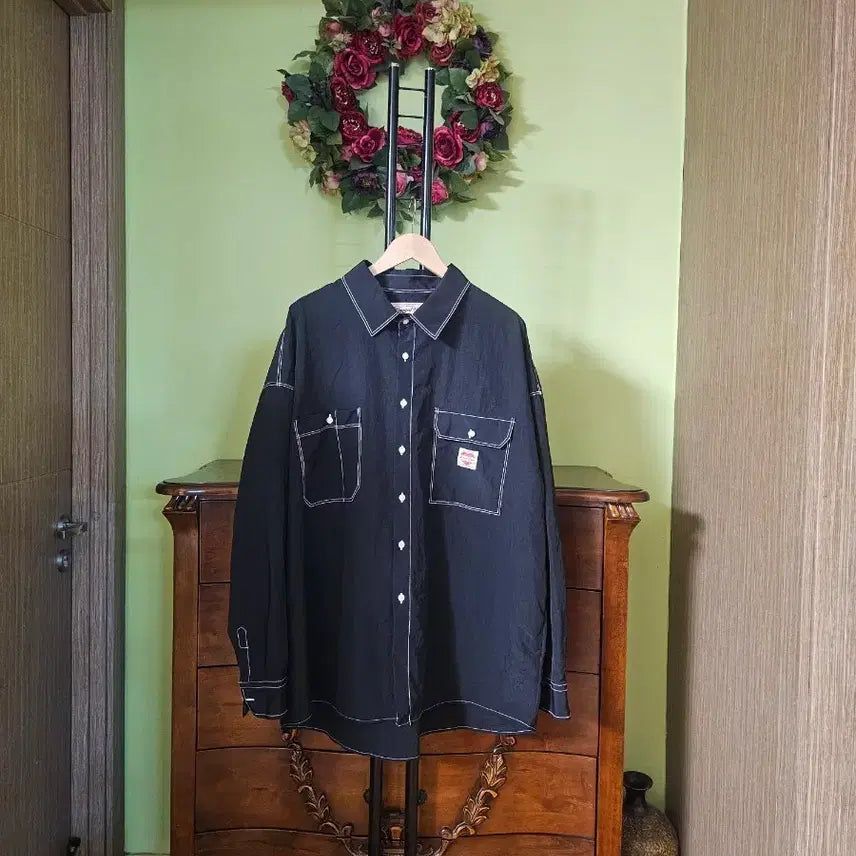 [BUNJANG] Rugged House Crisp Cotton Shirt - Black L / 러기드 하우스 바스락 셔츠