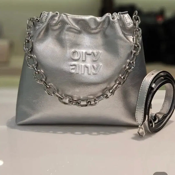 [BUNJANG] Oryani Anni Crossbody Bag Silver Leather / 오야니 애니크로스바디 실버
