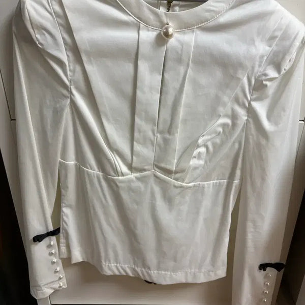 [BUNJANG] Cherish택 Pearl Blouse / cherish택 진주블라우스 새상품