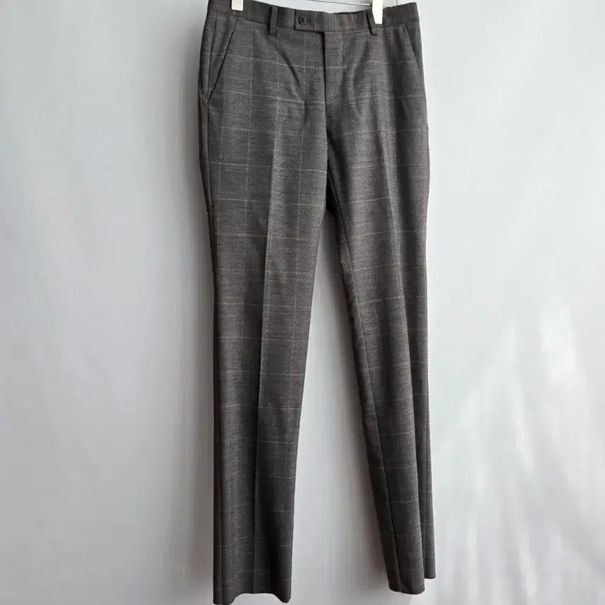 [BUNJANG] ANDZ Glen Check Pattern Slim Fit Slacks - Size 30 / 1686 앤드지 글렌 체크 패턴 슬림라이크라 슬랙스 30