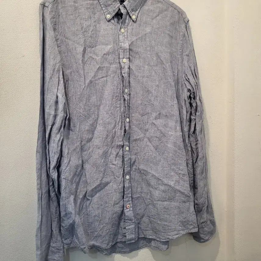 [BUNJANG] Tommy Hilfiger Blue Linen Shirt / 타미힐피거 셔츠 블루 린넨 가62