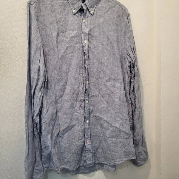 [BUNJANG] Tommy Hilfiger Blue Linen Shirt / 타미힐피거 셔츠 블루 린넨 가62
