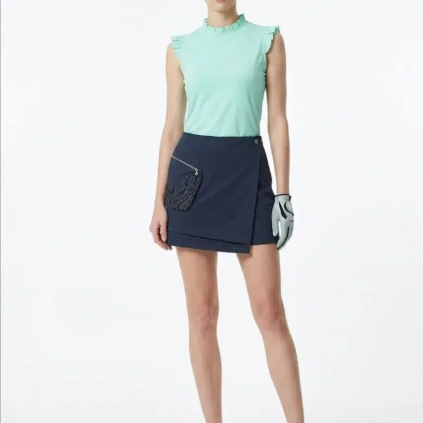 [BUNJANG] PASSARDI Women's Golf Wrap Skirt Navy / PASSARDI 여성 골프 랩 스커트 네이비 70-97