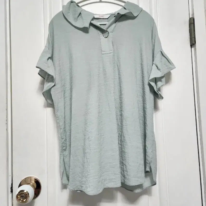 [BUNJANG] SOUP Women's Mint Frill Collar Blouse / SOUP 블라우스 66쯤
