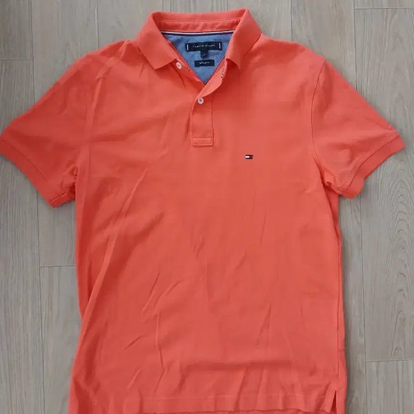 [BUNJANG] Tommy Hilfiger Men's Cotton Pique Polo Shirt Orange Size 95-100 / 15.남성 95~100 타미힐피거 카라넥티셔츠 면100%