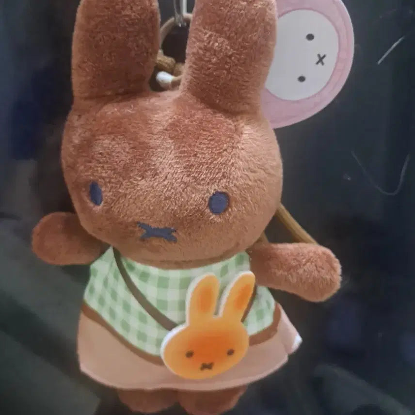[BUNJANG] Miffy Rabbit Plush Keychain Brown / 미피 토끼 인형 갈색 키링