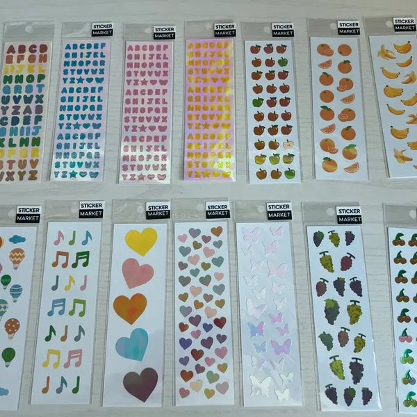 [BUNJANG] Sticker Market Aurora Sticker Set (14 Sheets) / 스티커마켓 오로라 스티커 14장 일괄