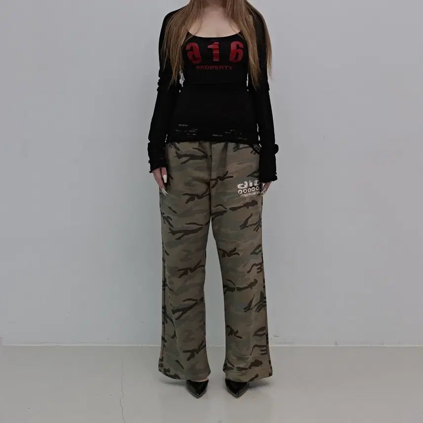 [BUNJANG] Deep In Blue Camo Sweatpants / deepinblue 딥인블루 카모 스웻 팬츠