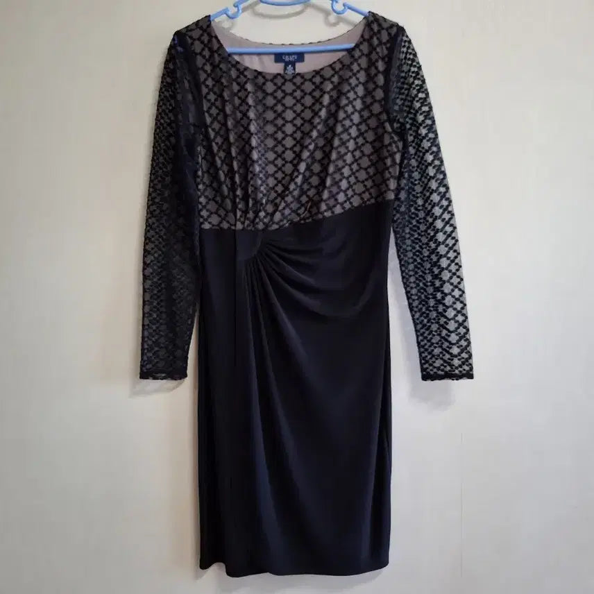 [BUNJANG] CHAPS Women's Black Lace Dress Size 44 / CHAPS 여성 블랙 레이스 원피스 44