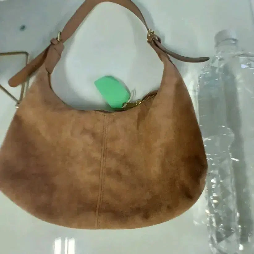 [BUNJANG] Suede Hobo Bag Brown / 스웨이드 호보백 브라운