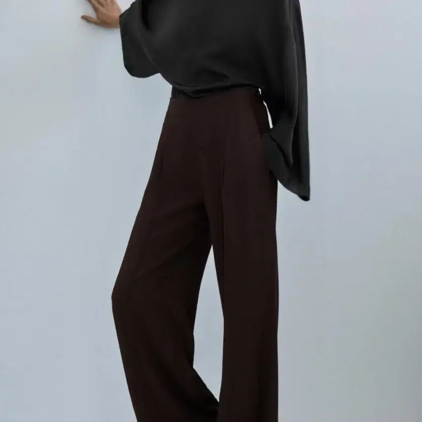 [BUNJANG] Zara Wide Slacks Pants Brown / 11만원짜리 자라 zara 와이드 슬랙스 팬츠