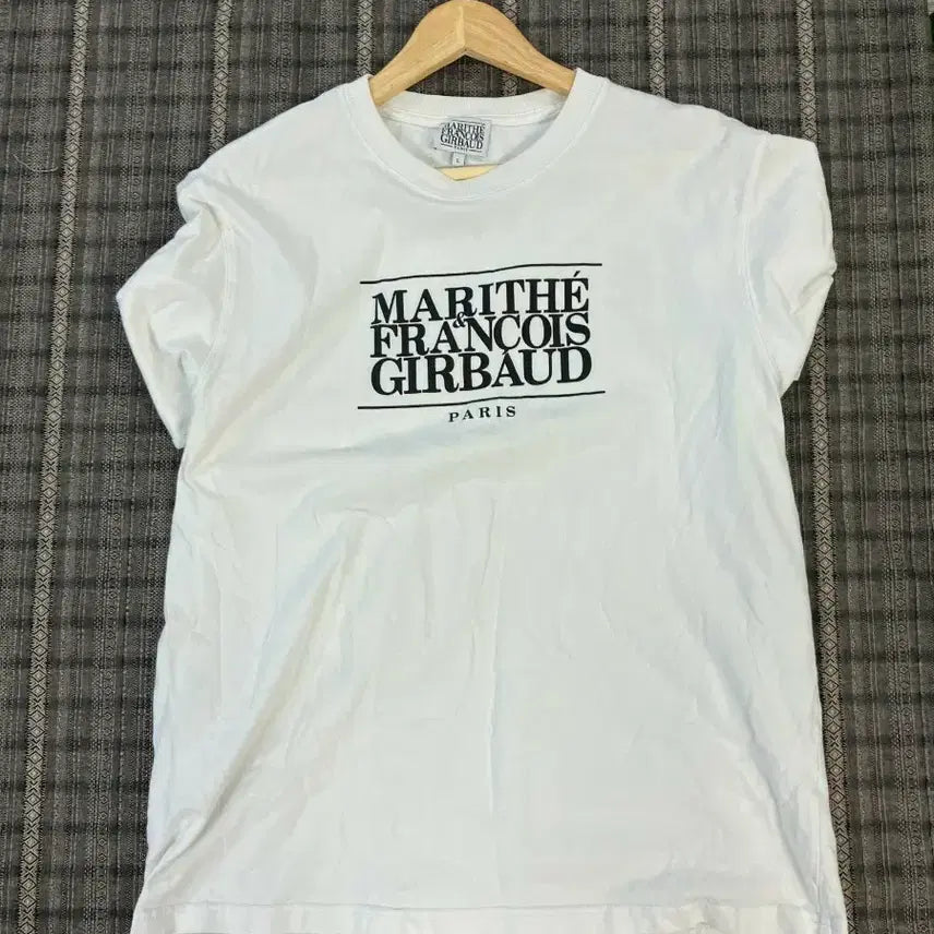 [BUNJANG] Marithe Francois Girbaud Logo Print Short Sleeve T-Shirt White / 마리떼 프랑소와 저버 반팔티