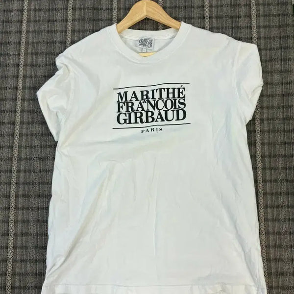 [BUNJANG] Marithe Francois Girbaud Logo Print Short Sleeve T-Shirt White / 마리떼 프랑소와 저버 반팔티