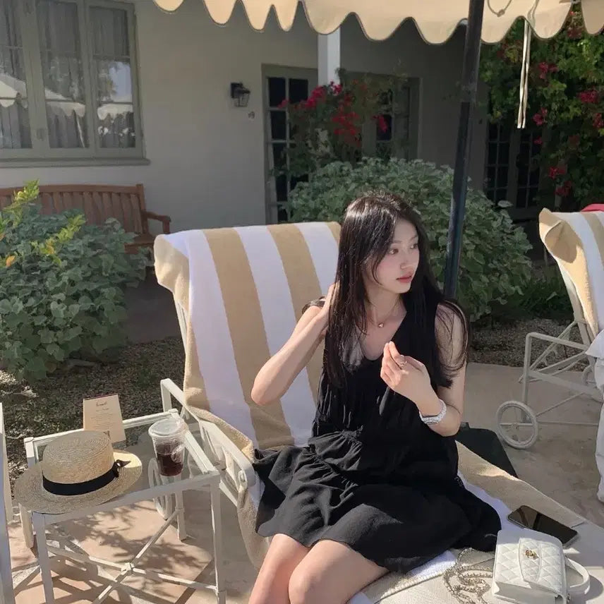 [BUNJANG] Le Plain Giselle Black Short Dress / [르플레인] Giselle Black Dress (short)