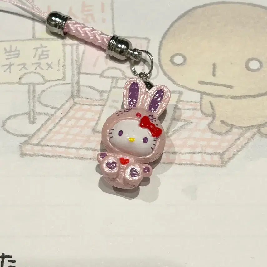 [BUNJANG] Sanrio Hello Kitty Classic Mini Keychain / 새상품 키티 키링, 키티 토끼 고전 키링, 산리오 헬로키티 미니 핸드폰고리