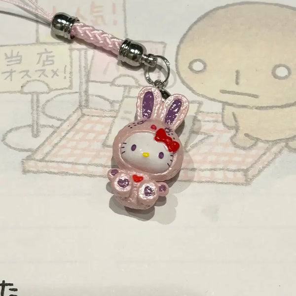 [BUNJANG] Sanrio Hello Kitty Classic Mini Keychain / 새상품 키티 키링, 키티 토끼 고전 키링, 산리오 헬로키티 미니 핸드폰고리