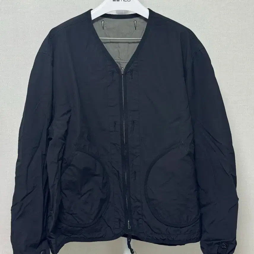 [BUNJANG] Union Blue Reversible Liner Jacket Black/Khaki / 유니온블루 리버시블 라이너 자켓 블랙/카키 M