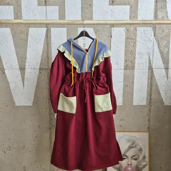 [BUNJANG] Lady Lady Frill Brushed Long Dress / 레이디레이디 프릴 기모 롱원피스(MT6