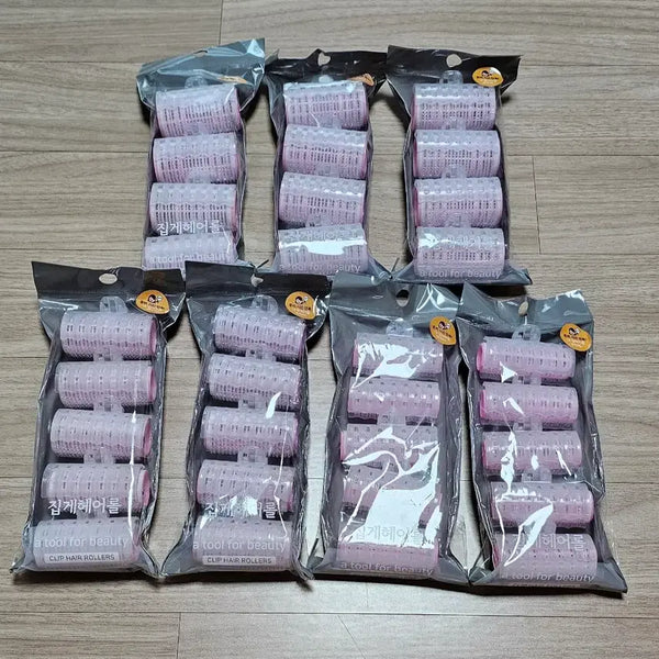 [BUNJANG] Hair Rollers Set (Large, Medium, Small) with Clips / (새상품) 집게 헤어롤 / 구르프 / 찍찍이 롤 / 대 / 중 / 소