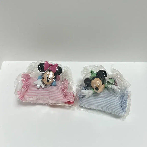 [BUNJANG] Disney Mickey & Minnie Mouse "Doldoli" Keychain Set (Sealed) / 디즈니 미키미니 쿠션 덜덜이 키링 (세트)