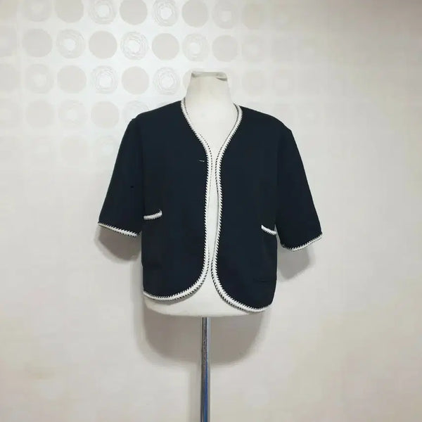 [BUNJANG] Black Cropped Jacket / 새것 크롭자켓55 블랙크롭자켓55 크롭티55 블랙자켓55
