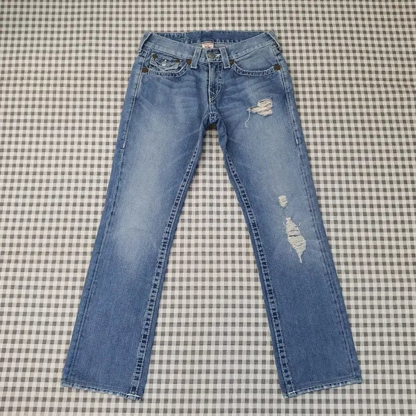 [BUNJANG] True Religion Distressed Denim Jeans / 트루릴리젼 짖청 데님 청바지 남자30