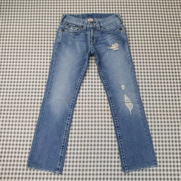 [BUNJANG] True Religion Distressed Denim Jeans / 트루릴리젼 짖청 데님 청바지 남자30