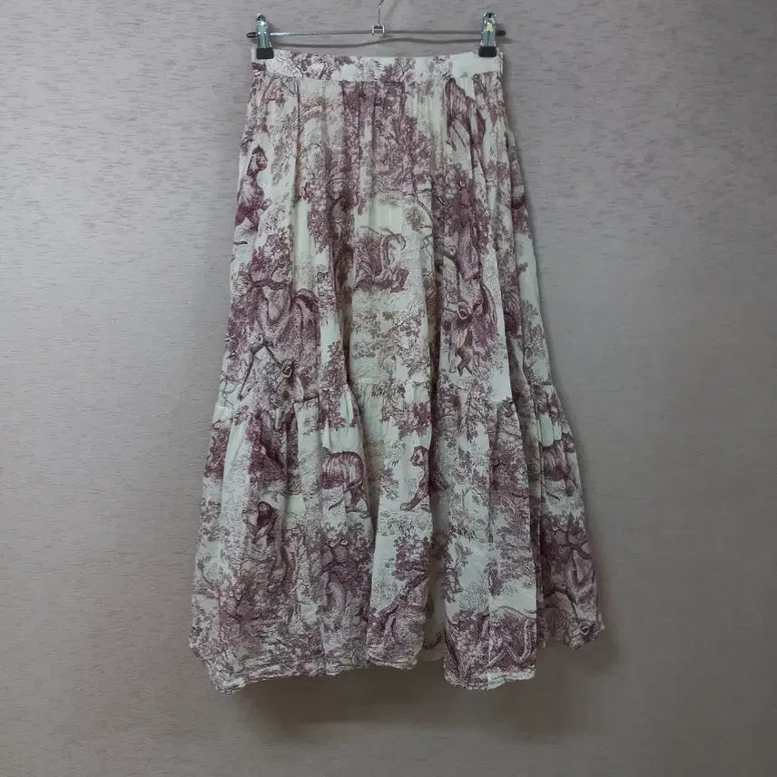 [BUNJANG] Print Long Skirt Women / B8-6/프린트 롱스커트 여성