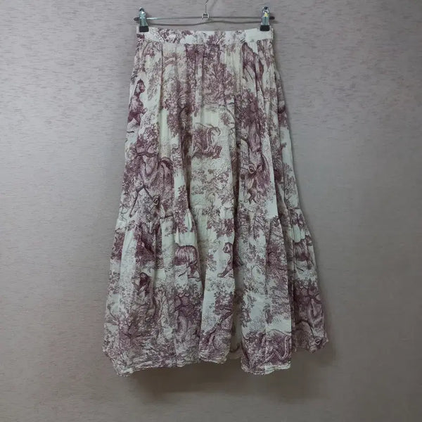 [BUNJANG] Print Long Skirt Women / B8-6/프린트 롱스커트 여성