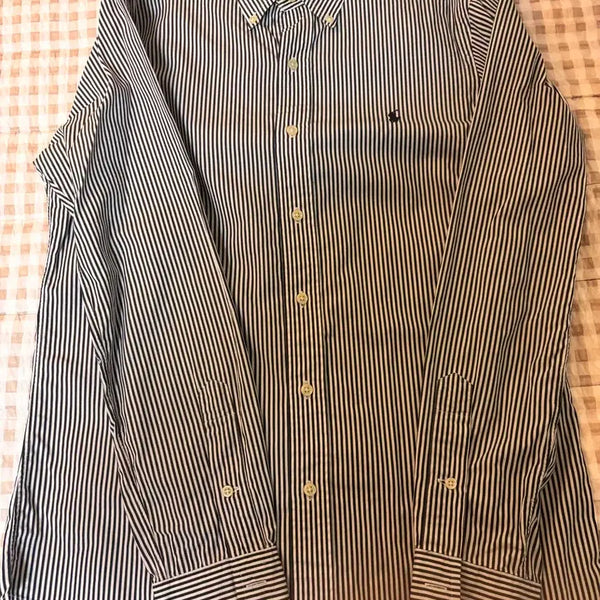 [BUNJANG] Polo Ralph Lauren Black Stripe Shirt / 폴로 랄프로렌 블랙  스트라이프 셔츠
