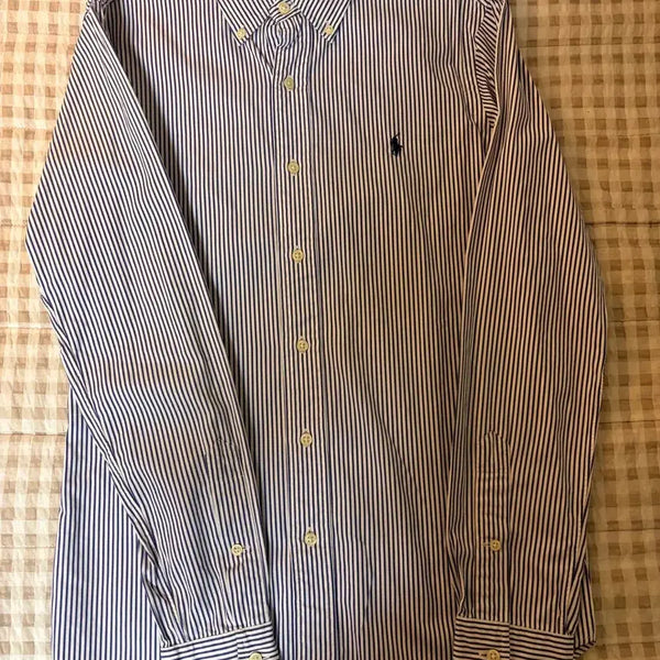[BUNJANG] Polo Ralph Lauren Navy Stripe Shirt / 폴로 랄프로렌 네이비 스트라이프 셔츠