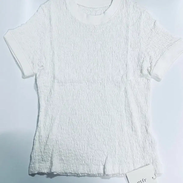 [BUNJANG] GTFR Wrinkle Span Short Sleeve T-Shirt White / GTFR 링클 스판 반팔 티셔츠 화이트 길트프리