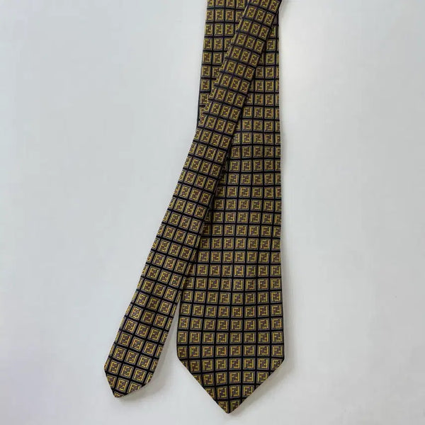 [BUNJANG] Fendi FF Monogram Silk Blend Necktie / 펜디 (FENDI) FF모노그램 정품 명품 넥타이