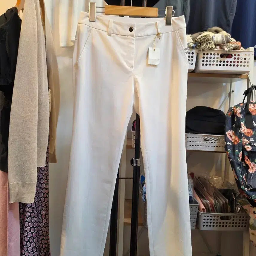 [BUNJANG] Wide Angle Golf Pants White / 와이드앵글 골프 바지(67)