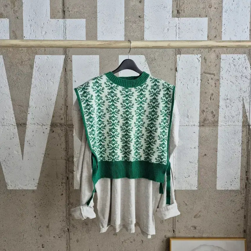 [BUNJANG] Pattern Knit Cape / 행사5)패턴 니트 케이프