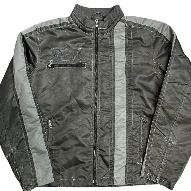 [BUNJANG] Harley-Davidson Grey Motorcycle Racing Jacket / 할리데이비슨 그레이 오토바이 레이싱 자켓