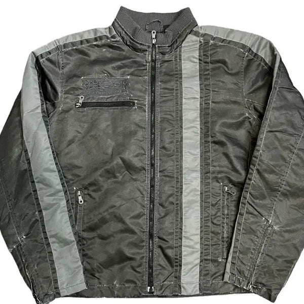 [BUNJANG] Harley-Davidson Grey Motorcycle Racing Jacket / 할리데이비슨 그레이 오토바이 레이싱 자켓