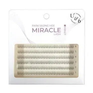 [BUNJANG] Miracle V-Type Under Eyelash 6mm Individual Lashes (240 pcs) with Glue / 미라클 V형 언더 6mm 가닥 속눈썹 자연스러운 부분 240모 셀프 글루포함