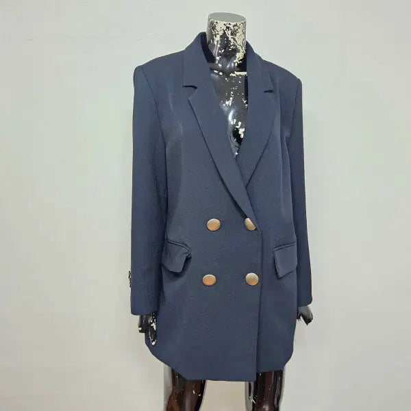 [BUNJANG] LIST Dark Navy Spring/Fall Coat (Size F, Fits Approx. 66) / (F 66반 내외 넉넉한 핏) 리스트 LIST 다크 네이비 봄가을 코트 (66반)