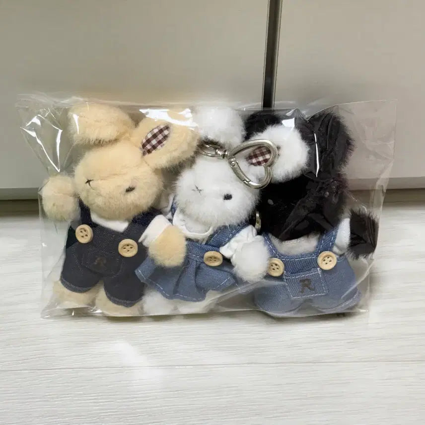 [BUNJANG] Rabbit Plush Keychain Bundle Set / [일괄] 토끼 인형 키링