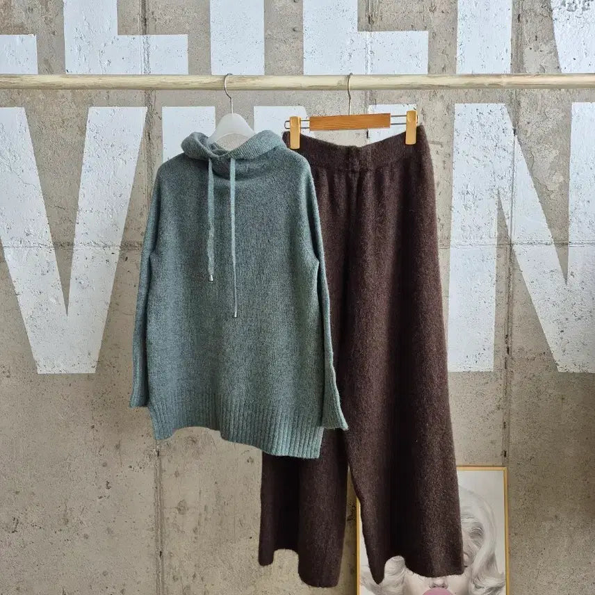 [BUNJANG] Argyle Pattern Loose Fit Hooded Knit Sweater / 행사5)후드 니트스웨터