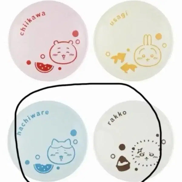 [BUNJANG] Chiikawa Animai Summer Lottery Hachi & Raccho Plate Set / 치이카와 애니마이 여름 쿠지 하치 랏코 접시 세트