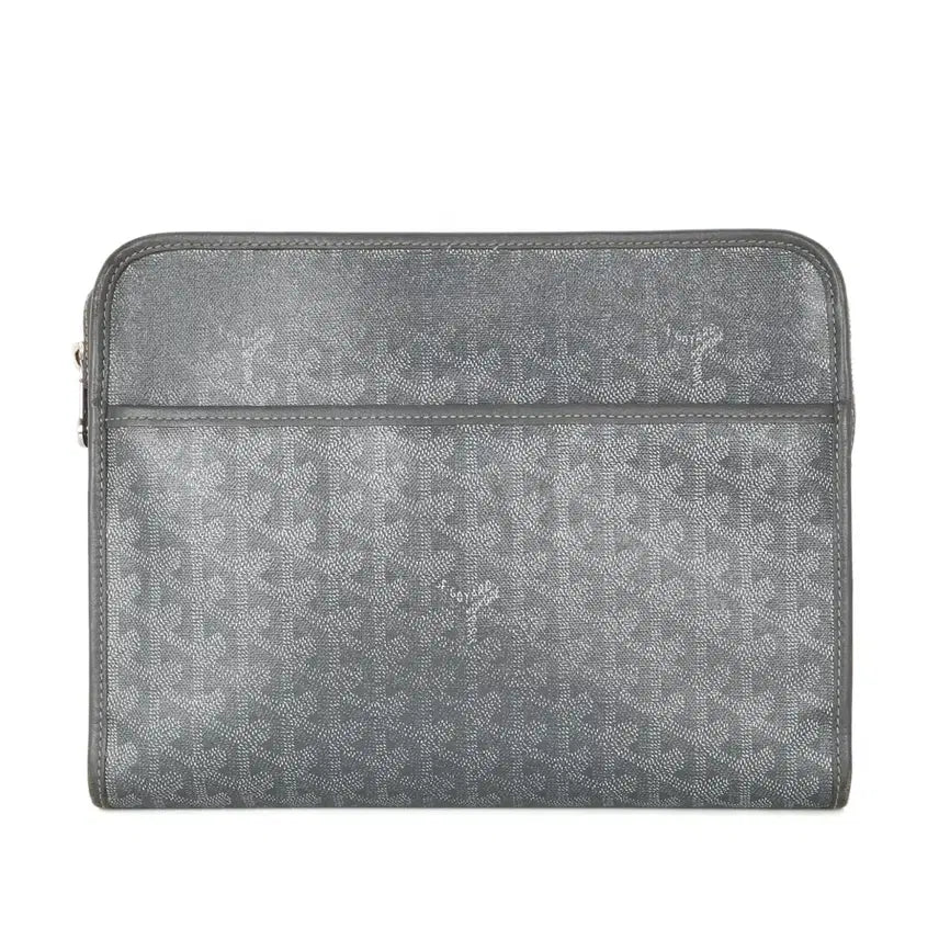 [BUNJANG] Goyard Juvence GM Clutch Pouch Grey Men's Bag / 고야드 쥬방스 GM 클러치 주방스 파우치 그레이 맨스백