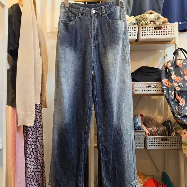 [BUNJANG] Washed Wide Leg Trousers (S) / 워싱 통청(S)
