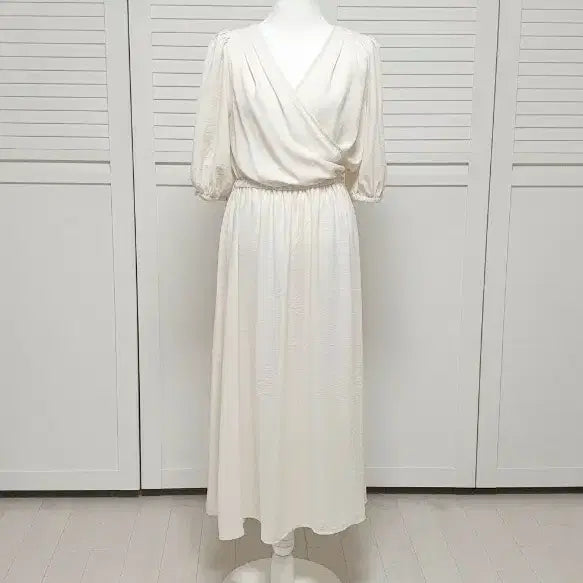 [BUNJANG] Ivory Wrap Style Long Dress / 하늘거리는 롱원피스  새제품