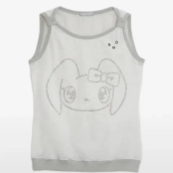[BUNJANG] Hug Your Skin Hotfix Sleeveless Top / 1회착) 허그유어스킨 토깅 핫픽스 슬리브리스