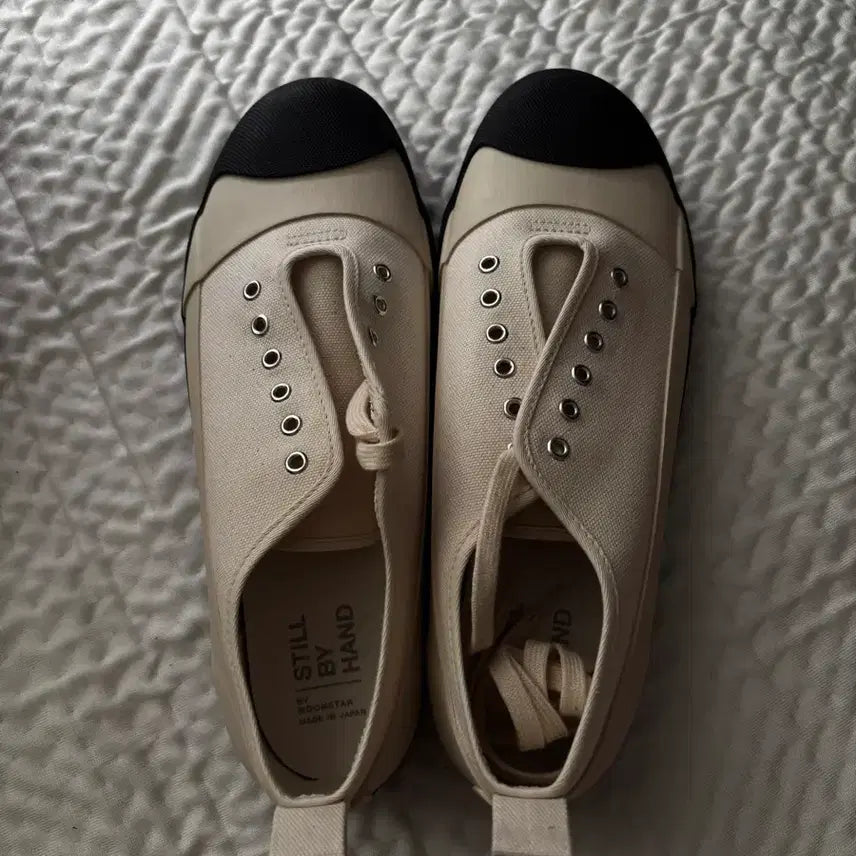 [BUNJANG] Moonstar Steel by Hand Collaboration Sneakers (Size 270) / 문스타 스틸바이핸드 화이트 블랙  / 260