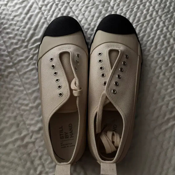 [BUNJANG] Moonstar Steel by Hand Collaboration Sneakers (Size 270) / 문스타 스틸바이핸드 화이트 블랙  / 260