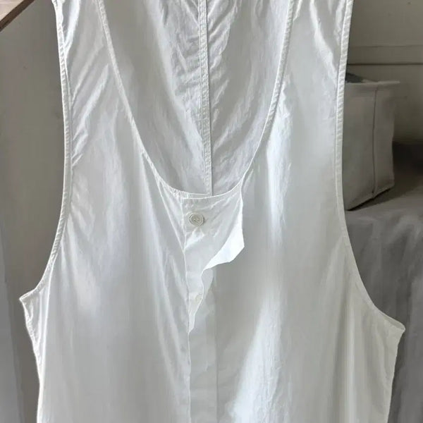 [BUNJANG] DEEPTI 15SS Paper Fabric Sleeveless Shirt / 딥티 15SS 페이퍼 패브릭 슬리브리스 셔츠